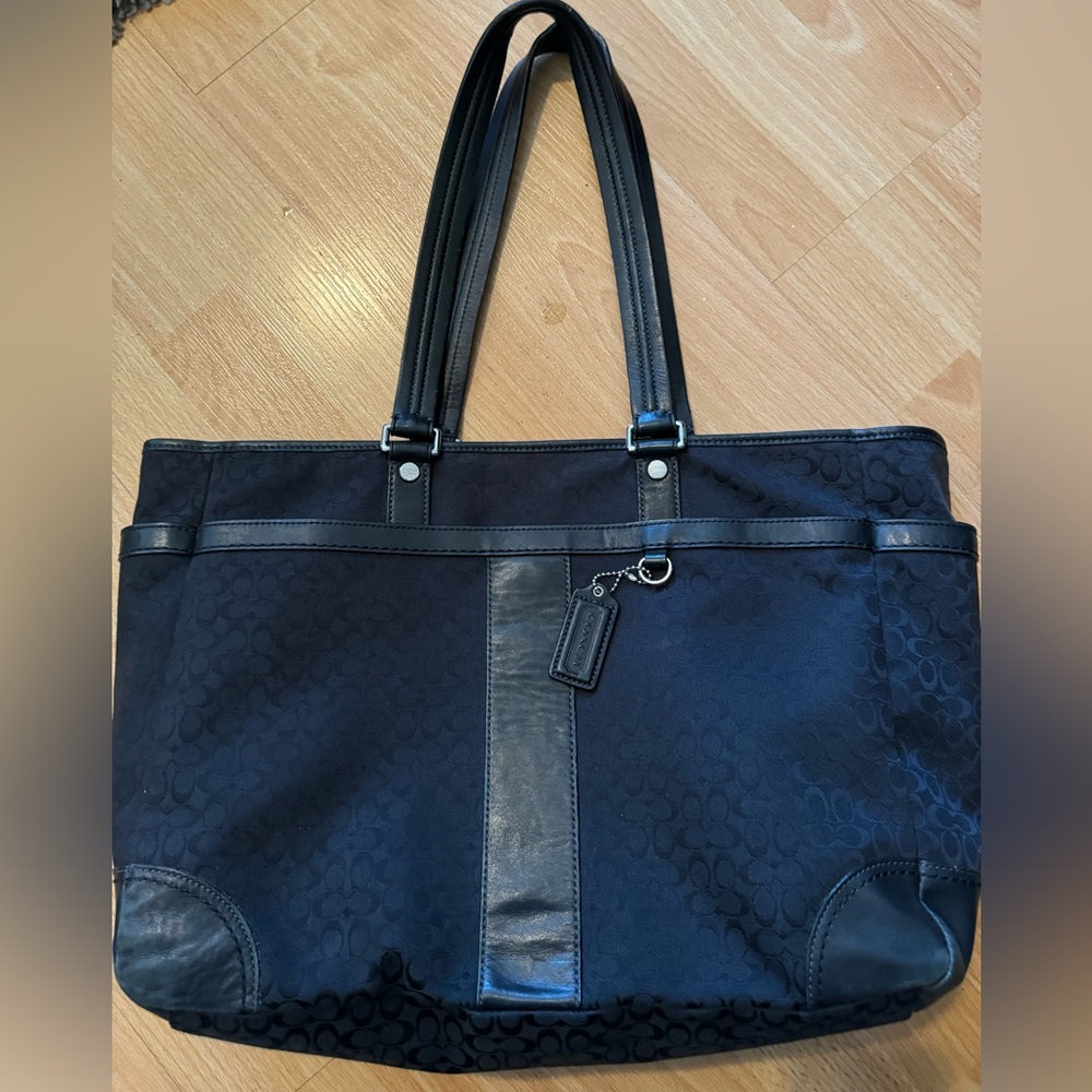 COACH Signature Canvas Large Diaper Bag/Shoulder Purse